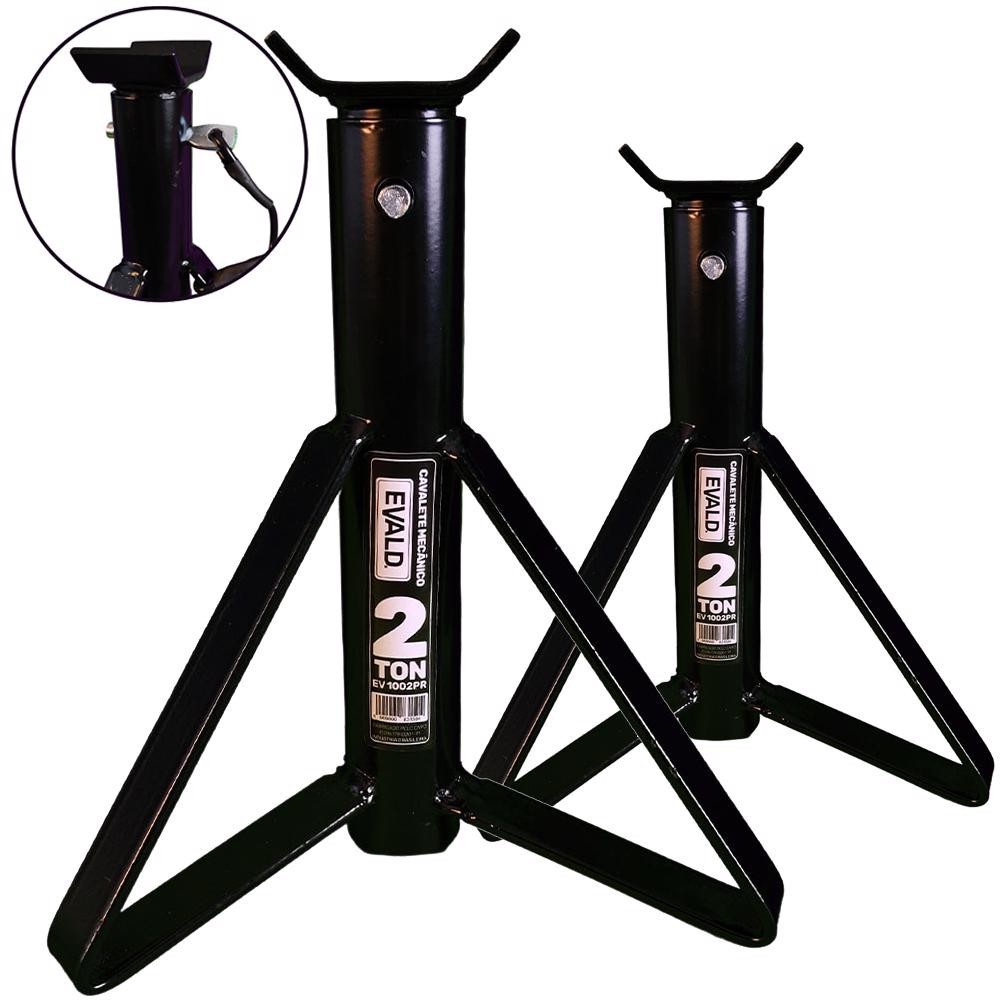 Cavalete Mecânico Automotivo 2 TON EV1002PR Com 2 Unidades EVALD em Oferta na Shopee