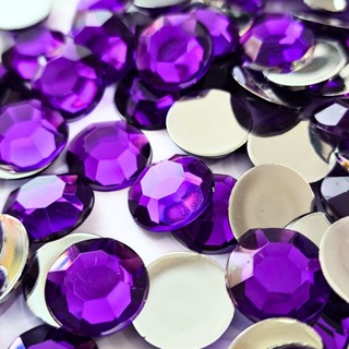 Chaton Redondo Modelo Diamante 16mm - Roxo - Base Reta em Oferta na Shopee