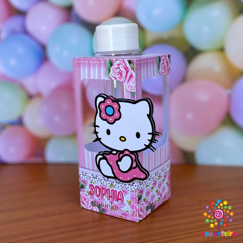 Caixa Tubete lembrancinha Hello Kitty 3D - Personalizado - 10 UNIDADES – Lembrancinha personalizada para Festa infantil