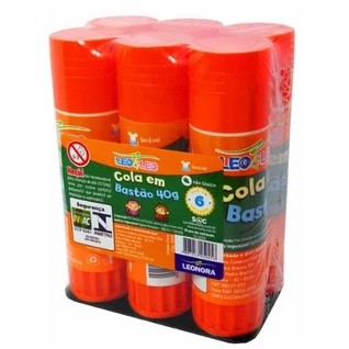 Cola Bastão 40G Cola Escolar Leo & Leo 40g - 6 Unidades em Oferta na Shopee