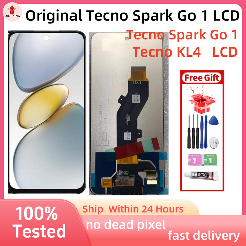 Para Original Tecno Spark Go 1 Display LCD Substituição Da Tela De Toque KL4