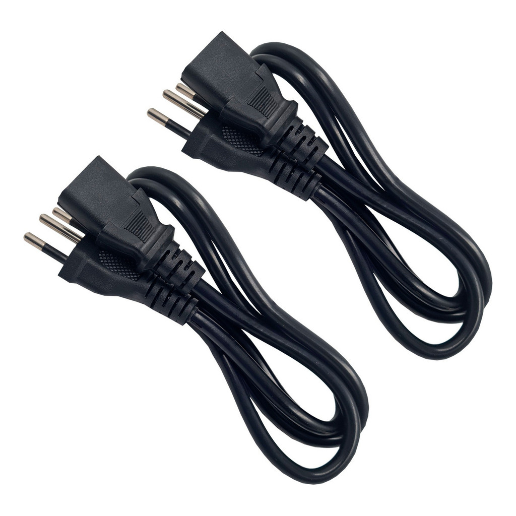 Cabo De Força Tripolar Bivolt para Fonte CPU TV Monitor Computador e Eletrônicos