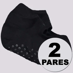 Kit Meia Lupo Performance Sapatilha Pilates 2 Pares Feminina Preta