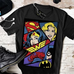 Camiseta Mulher Maravilha Camisa unissex personalizada estampada básica algodão vintage geek divertida de banda top !