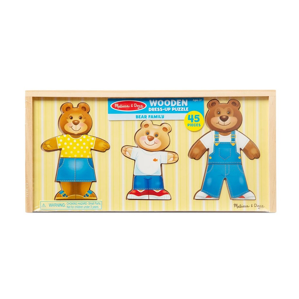 Quebra Cabeça Madeira de Vestir Família Urso Melissa & Doug