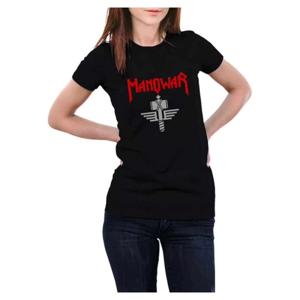 Camiseta Babylook Banda Manowar Heavy Metal Musica Rock 2