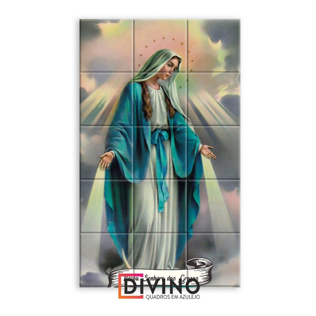 Placa Para Túmulo Em Azulejos Nossa Senhora Das Graças