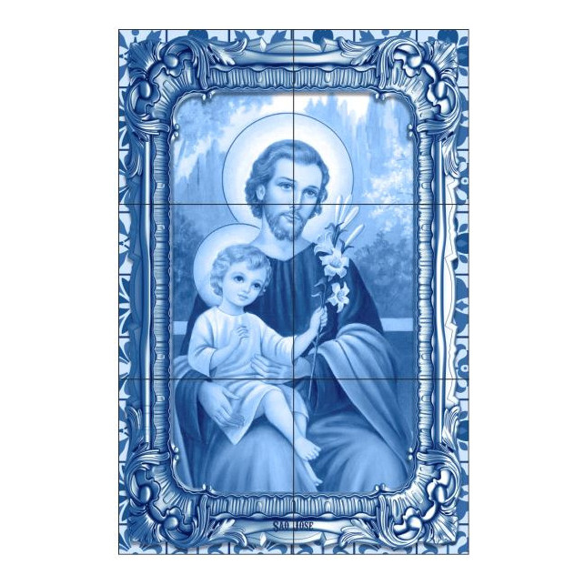 Imagem Quadro São José Azulejo Portugues Durabilidade 50anos