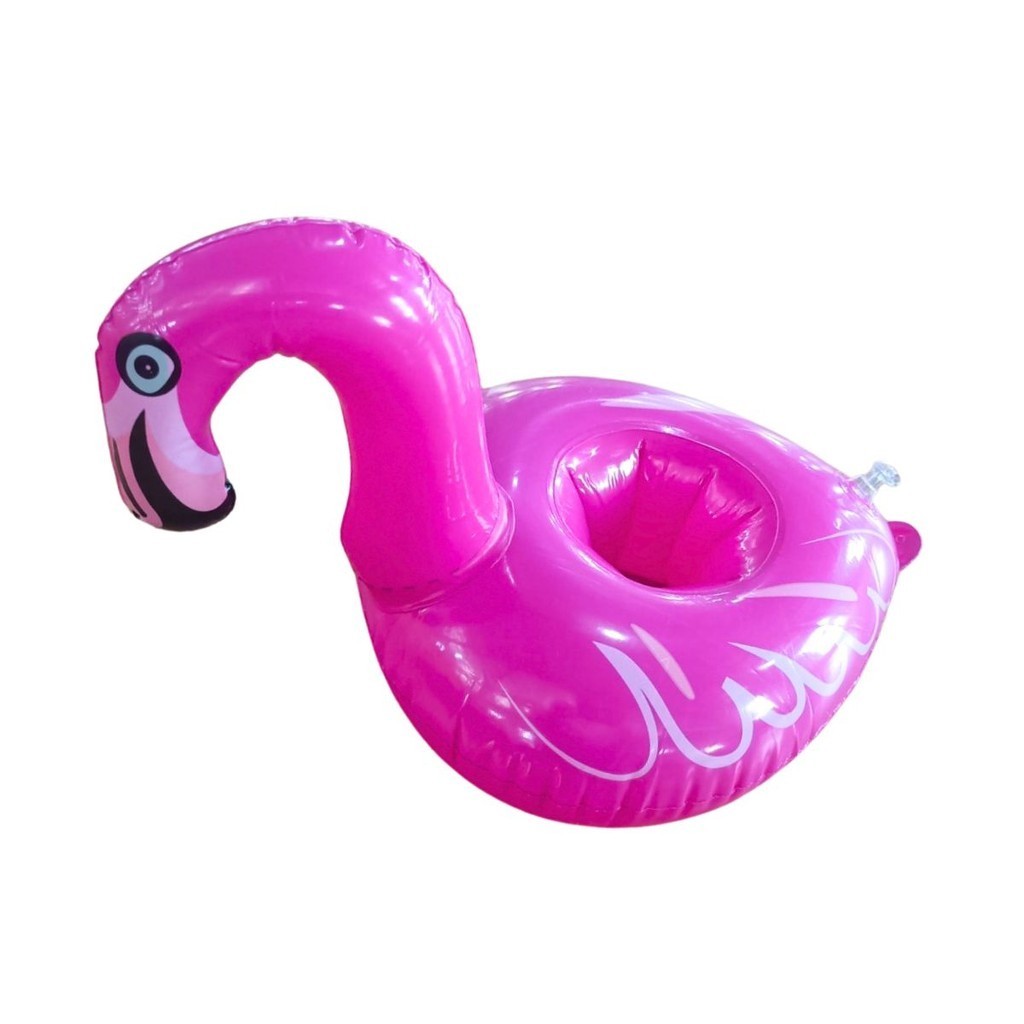 Boia Porta Copos Inflável Flamingo Importway Piscina Bebidas