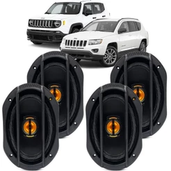 Kit 4 Alto Falantes Renegade Compass 6x9 Pol JB69 Flex Le Son
