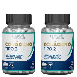 Colágeno Tipo 2 500mg 2 POTES - Flora Viva