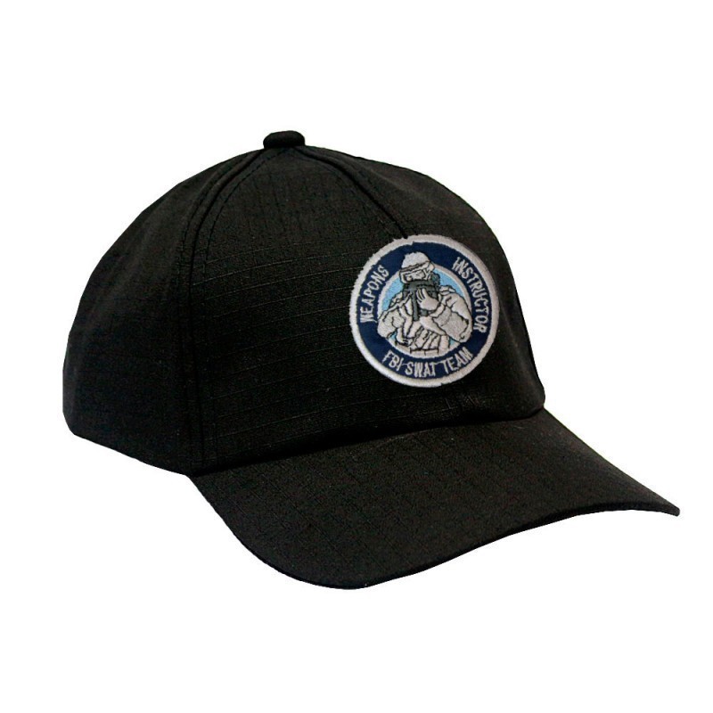 Boné Militar Rip Stop com Patch Aplicado FBI SWAT Team | Preto