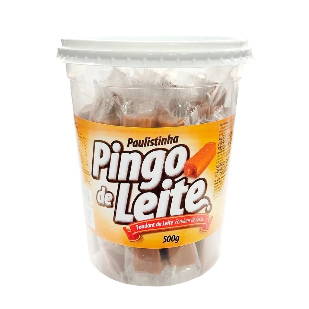 Doce Pingo De Leite Paulistinha Pote 500g Com Recheio Cremoso