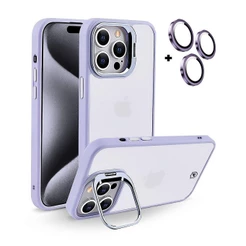 Capa case capinha com protetor de lente para iPhone 15 Pro - Gravity Lilás - Gshield