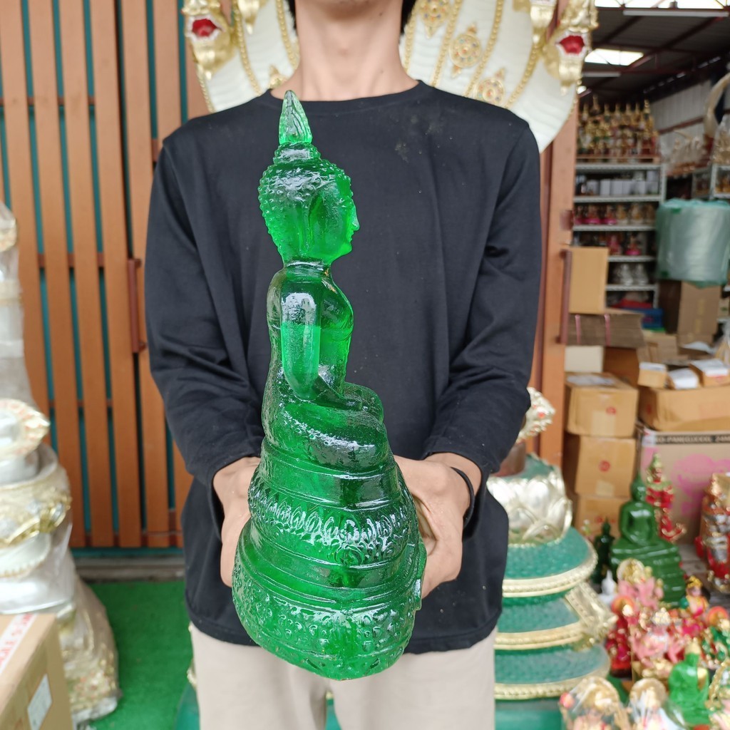 รูปสินค้า พระมรกตเขียว พิมพ์โบราณ หน้าตัก 5 นิ้ว บูชาเสริมดวง