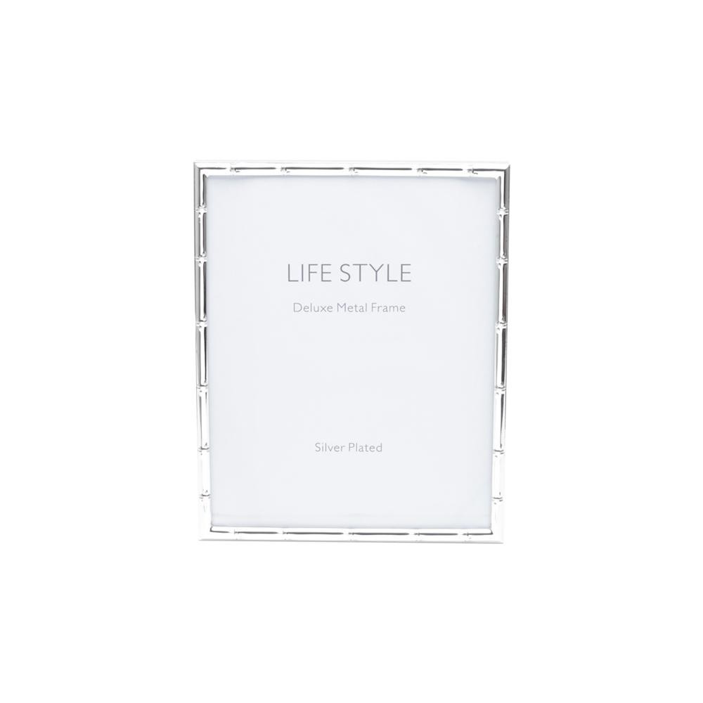 Porta-Retrato Wolff Bambu Prata de Aço 10cm x 15cm - Home & Living