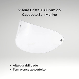 Viseira Taurus 0,80mm San Marino Cristal 56/58/60- Motovisão em Oferta na Shopee
