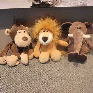 25cm/35cm Floresta Animais Leão Tigre Boneca Elefante Macaco Girafa Bonecas Selva Brinquedos De Pelúcia Para Crianças DY