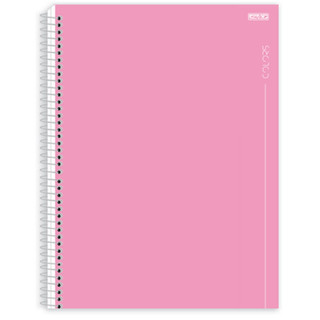 CADERNO UNIVERSITARIO 10M CD 160F  COLORS ROSA    SAO DOMINGOS   10203 em Oferta na Shopee