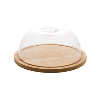 Prato para Queijo Lyor de Bambu Natural 18,5cm x 18,5cm 8cm