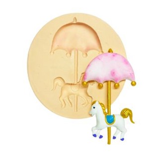 MOLDE DE SILICONE CAVALO CARROSSEL PEQUENO em Oferta na Shopee