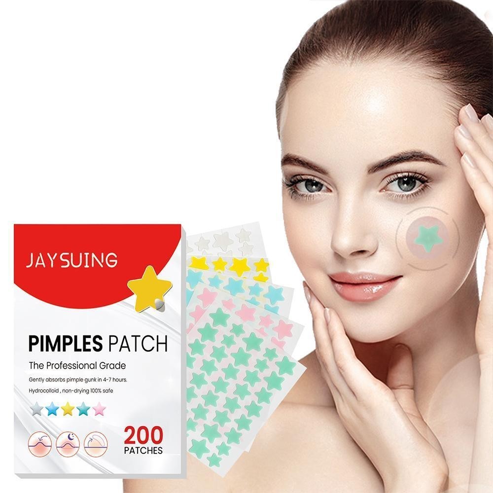 FREEGO 200pcs Star Pimple Patch Acne Colorida Remoção De Invisível Adesivos Para Cuidados Com A Pele Maquiagem De Beleza Facial