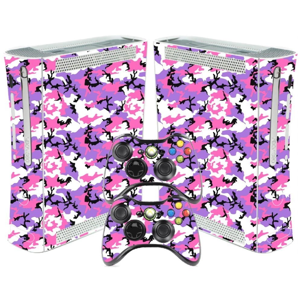 Skin Xbox 360 Fat Adesivo Película Protetora Sticker Camo Lilac