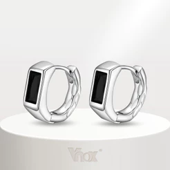 Brincos Vnox Minimalista De Metal Para Homens , Prata Universal Em Forma De Anel Pequeno Acessório De Presente Com Clip De Orelha Simples