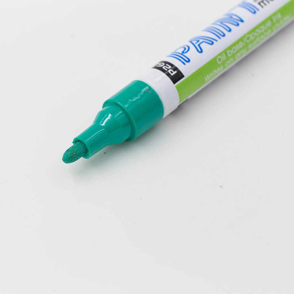 Caneta Marcador Permanente Borracha Metal Madeira Plástico Verde