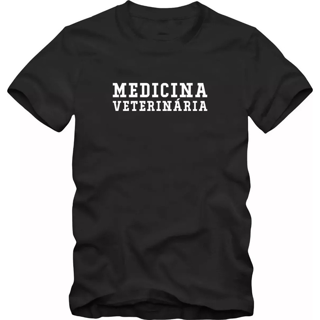 Camiseta 100% Algodão Faculdade,curso Tecnico Medicina Veterinaria Camiseta