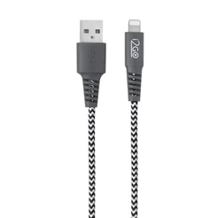 Cabo Carregador USB para Lightning iPhone i2GO Certificado MFi 1,5m 2,4A 60W iPhone 5 ao 14 Preto e Branco