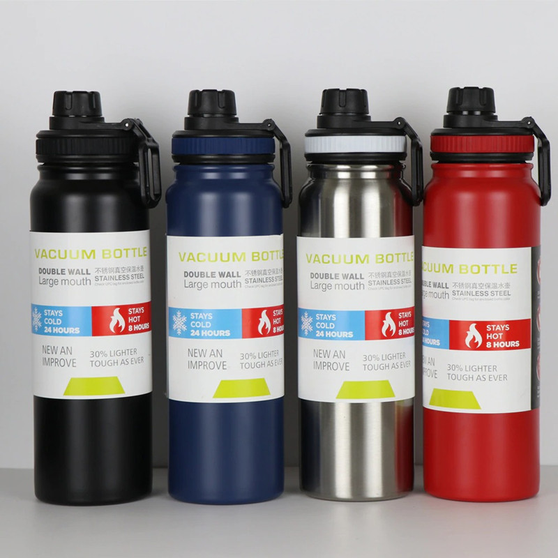 Garrafa Térmica De Aço Inoxidável Com Isolamento Térmico A Vácuo Portátil Esportivo De Água Sem BPA 1000ML 1 Litro Envio imediato Hoje