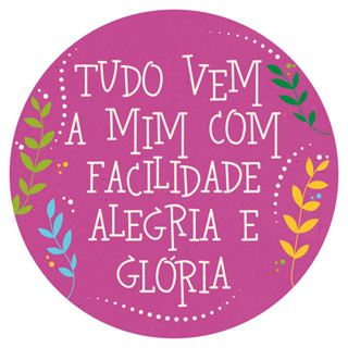Quadro Decorativo Redondo Em Mdf - Tudo Vem A Mim. - 19,5 x 19,5 Cm em Oferta na Shopee