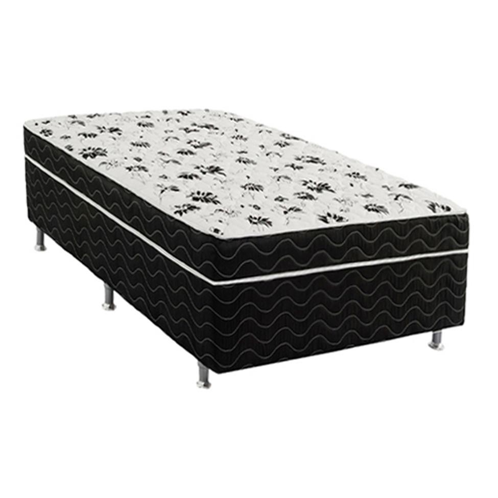 Cama Box Solteiro Conjugada Union Ortopédico D28 Preta - Home & Living