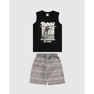 Conjunto Infantil Menino Today I’m Gonna Ollie Em Algodão Malwee Kids em Oferta na Shopee