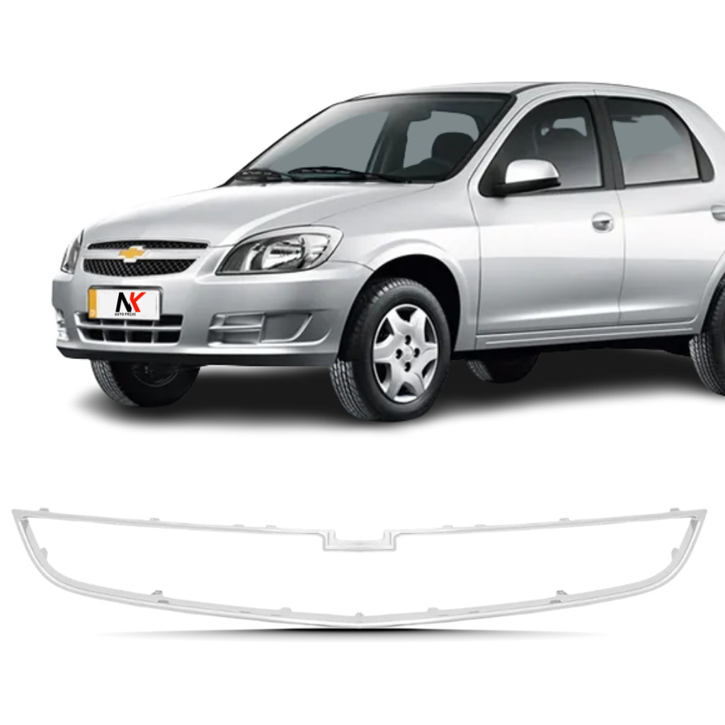 Friso Moldura Grade Inferior Celta 2012 2013 2014 2015 Cromo em Oferta na Shopee