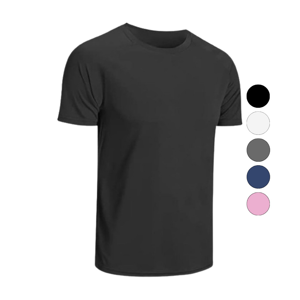 Camiseta Dry Fit Masculina Lisa Casual  Treino  Academia Esportes Exercícios Corrida