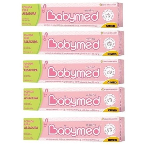 Kit 5 Pomada De Assaduras Rosa 45g - BabyMed