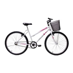 Bicicleta Aro 26 Feminina Mono Sem Marcha Com Cesta Saidx
