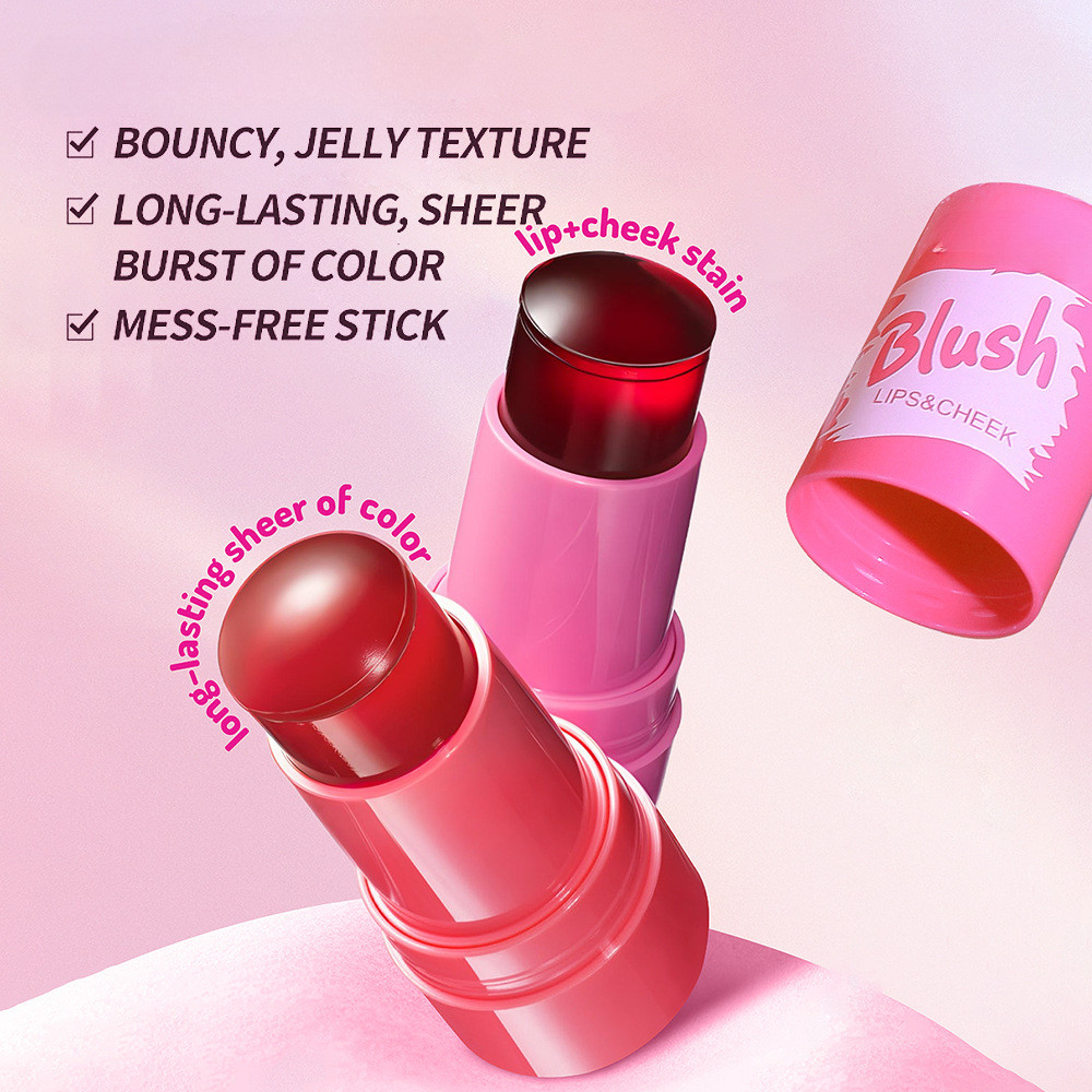 Blush Lip & Cheek Tint Stick Hidratante Claro Iluminar Lipgloss Batom Duradouro Colorido Creme Matte Contour Maquiagem