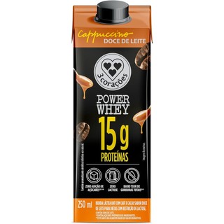 Bebiba Lactea Power Whey 15g Cappuccino Doce De Leite 3 Corações 250ml em Oferta na Shopee