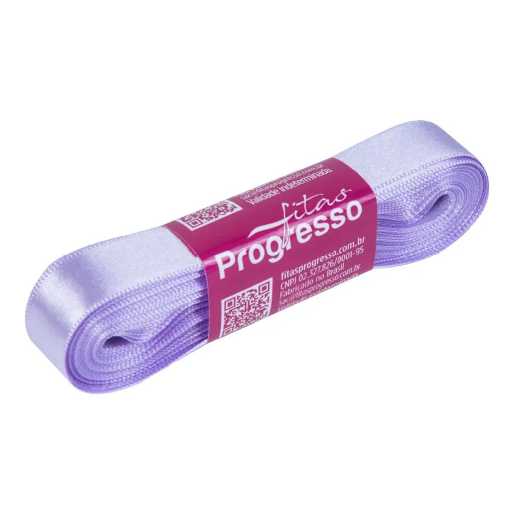 Fita de Cetim 15mmx10m Lilás Progresso - 1 Unidade