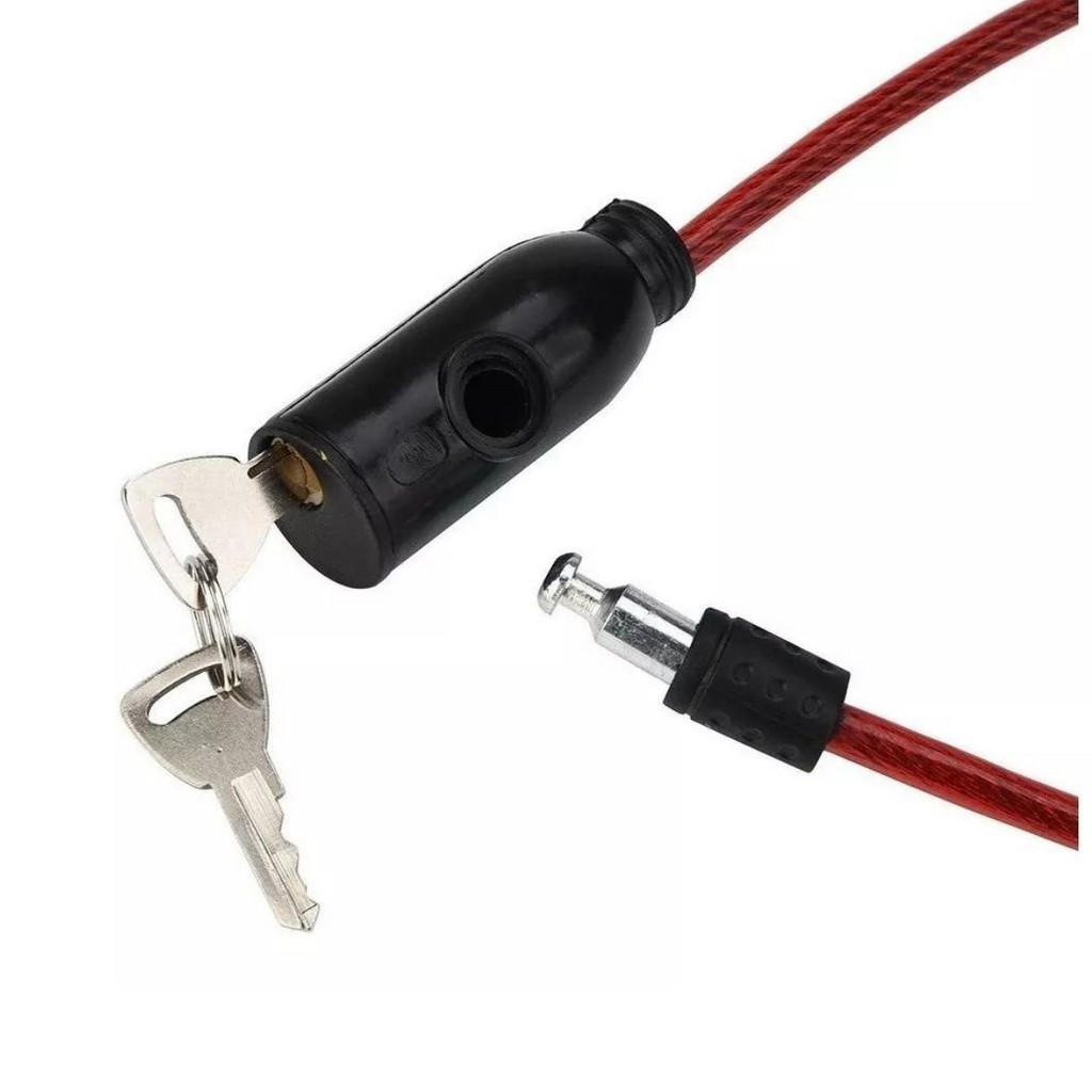 Cadeado Para Bicicleta AntiFurto Corrente de Bike reforçada com Trava 2 Chaves Ultra Resistente 8mm x 65cm