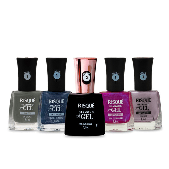 Esmalte Risqué Diamond Gel Novas Cores - Unidade