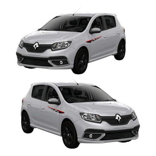 Kit C/ 2 Adesivo Carro  Faixa Lateral Renault Sandero