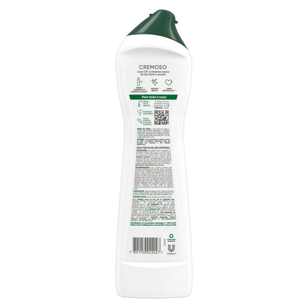Detalhes do Multiuso Cif Cremoso Limão com 450ml