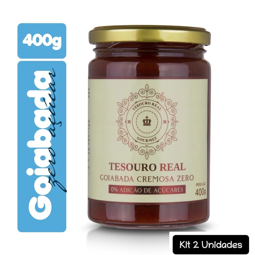 Kit 2 Goiabada Cremosa Zero Açúcar 400g Tesouro Real em Oferta na Shopee