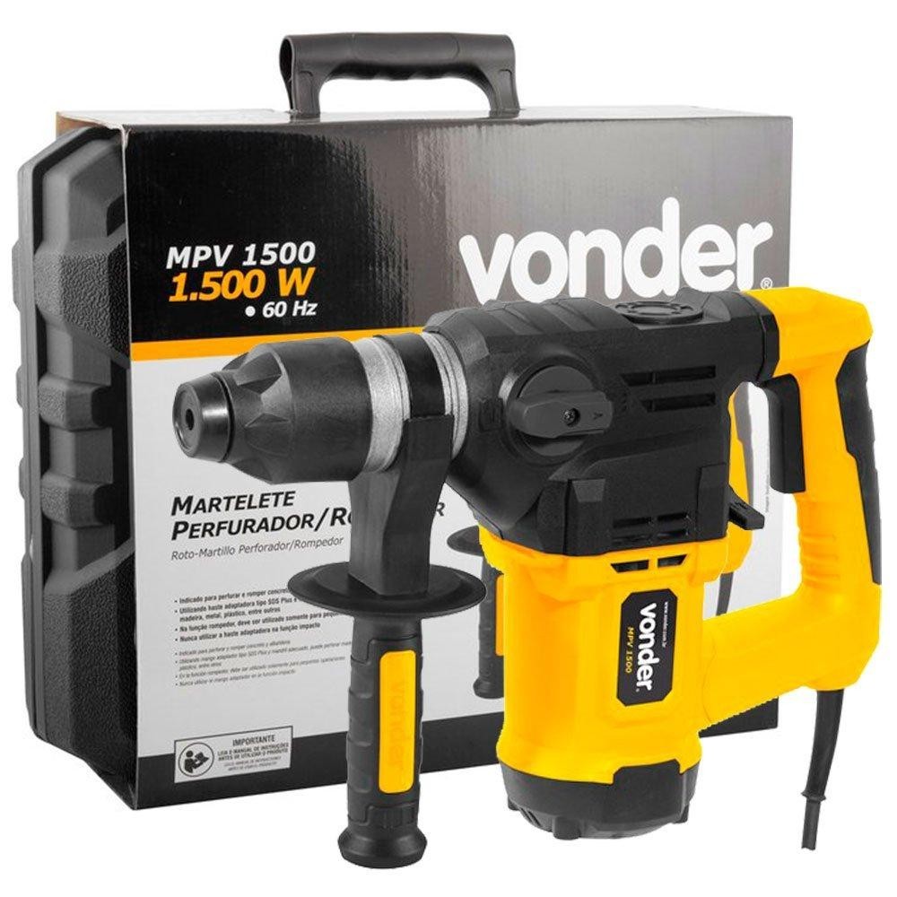 Martelete Perfurador Rompedor 220V MPV1500 Mandril SDS Plus Potência 1500W 60Hz 5,5J - Vonder em Oferta na Shopee