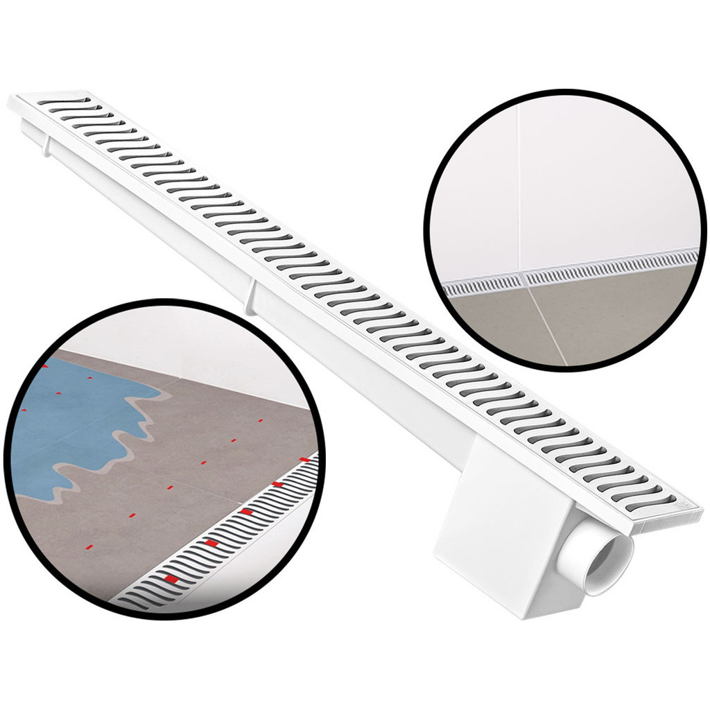 Ralo Linear Modulável Com Grelha E Sifão Interno Para Banheiro Sacada Lavabo 50cm Herc em Oferta na Shopee