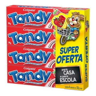 Creme Dental Infantil Colgate Tandy Morangostoso 4un de 50g em Oferta na Shopee